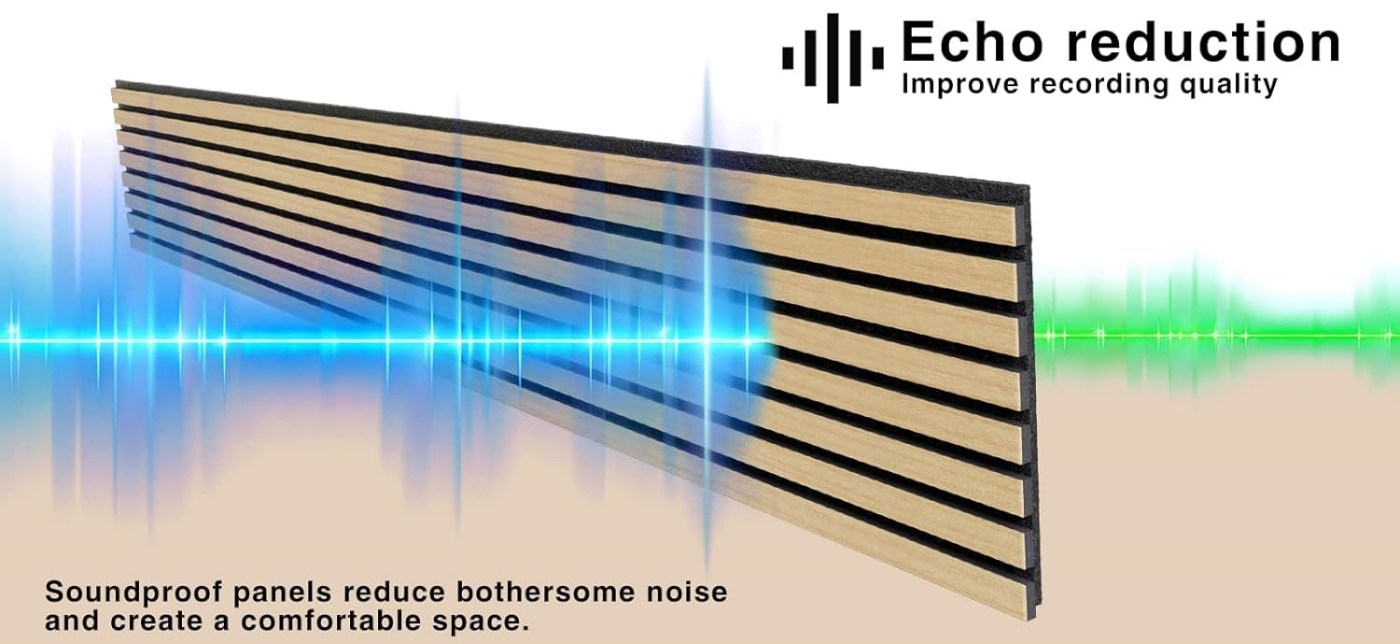 Single Side Veneer Akupanel Wood Slat Acoustic Panel