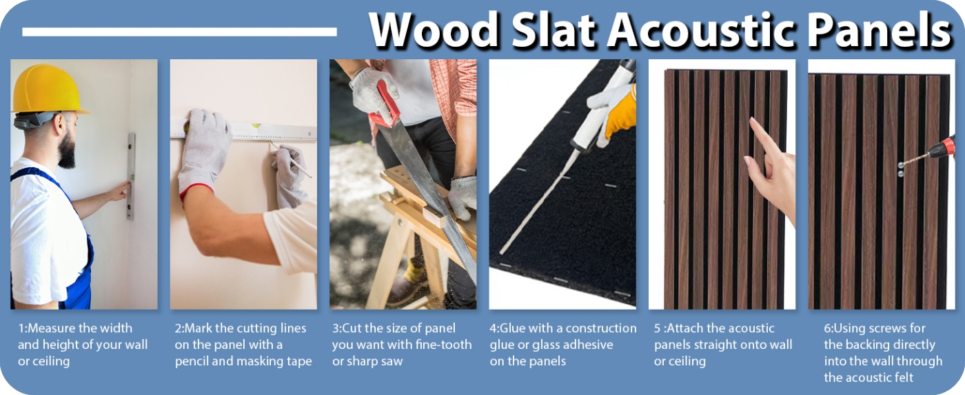 PVC Veneer Akupanel Wood Slat Acoustic Panel