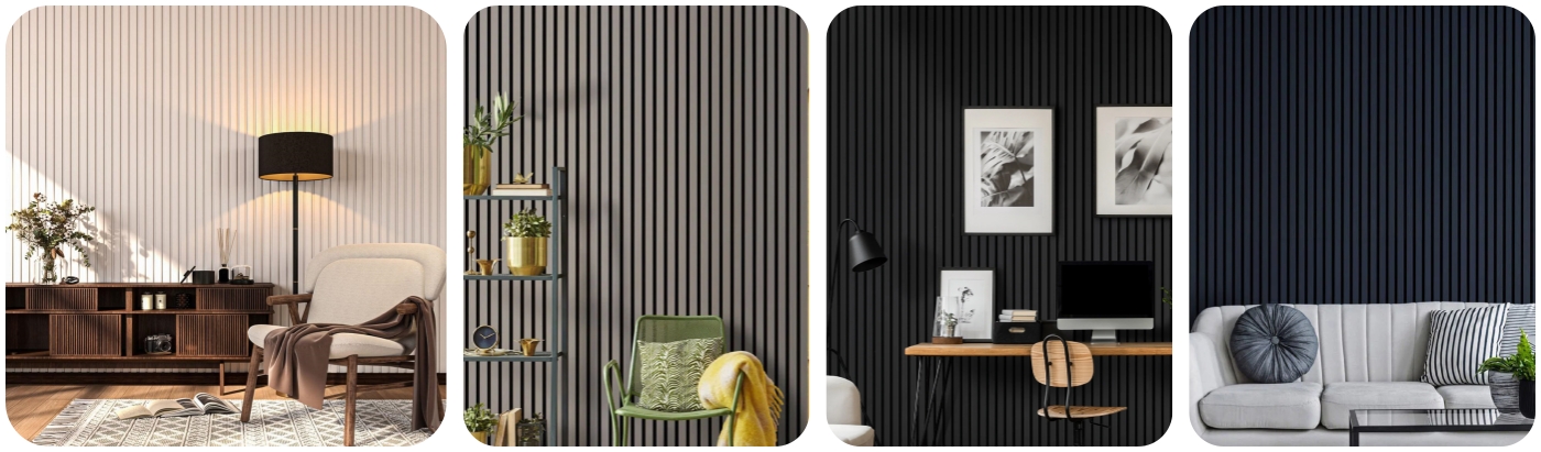 PVC Veneer Akupanel Wood Slat Acoustic Panel