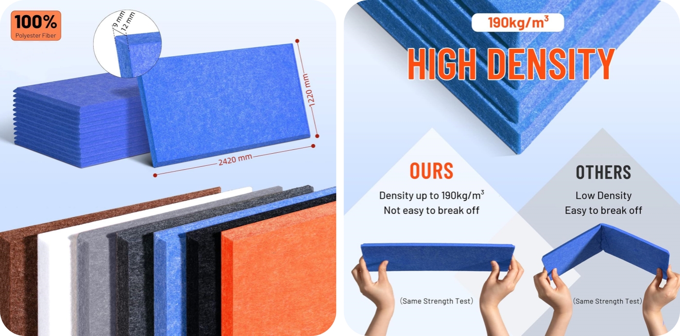 Square PET Felt Acoustic Panel