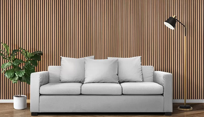 Benefits of Wood Slat Acoustic Panels in the living room