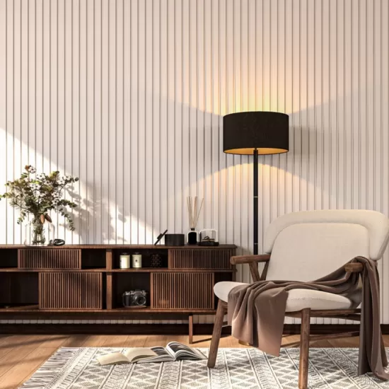 PVC Veneer Akupanel Wood Slat Acoustic Panel