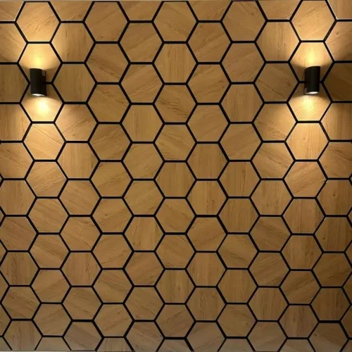 Teak Hexagon Akupanel Wood Acoustic Panels