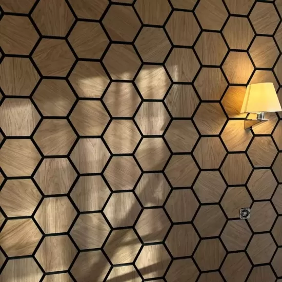Oak Hexagon Akupanel Wood Acoustic Panels
