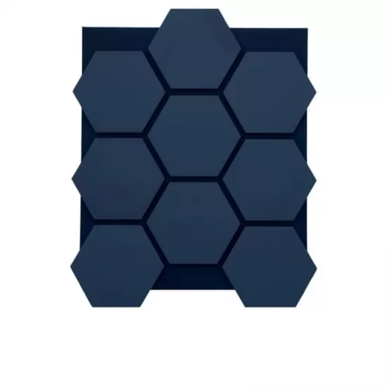 Smoked Blue Hexagon Akupanel Wood Acoustic Panels