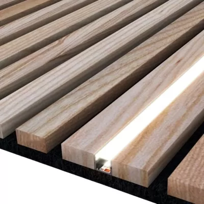 Wood Slat Acoustic Panels - with LED Strips