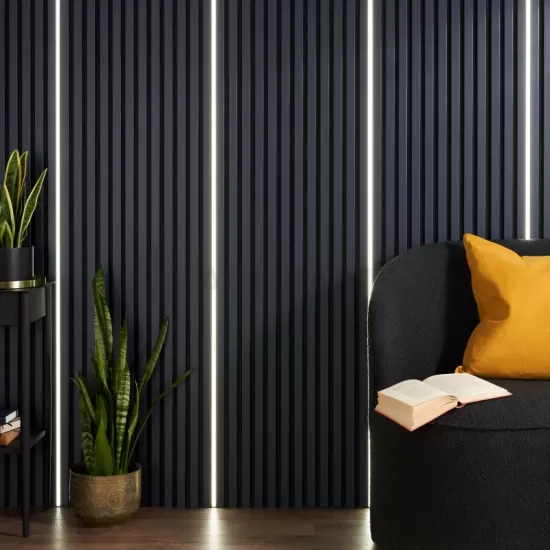 LED Lighting Akupanel Wood Slat Acoustic Panels