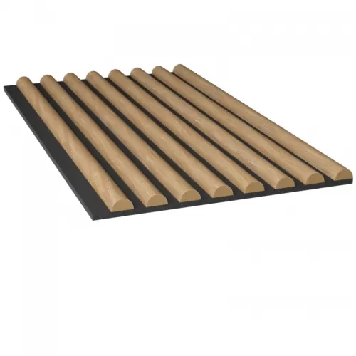 Half Round Akupanel Wood Slat Acoustic Panel