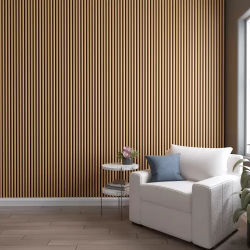 Half Round Akupanel Wood Slat Acoustic Panel