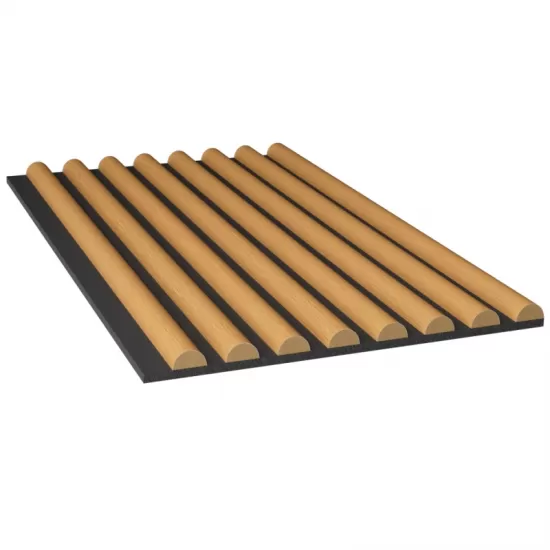 Half Round Akupanel Wood Slat Acoustic Panel