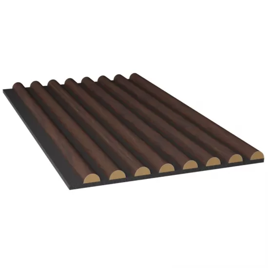 Half Round Akupanel Wood Slat Acoustic Panel